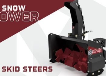 Energy Thru Powder With Virnig’s Mini Skid Steer Snow Blower Attachment