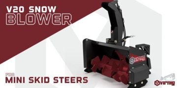 Energy Thru Powder With Virnig’s Mini Skid Steer Snow Blower Attachment