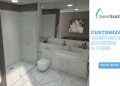 Customizable composite showers and pans Customizable composite showers and pans