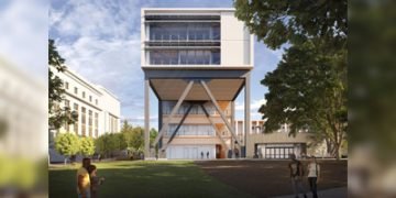 Mass trees college construction reaches ultimate degree of building