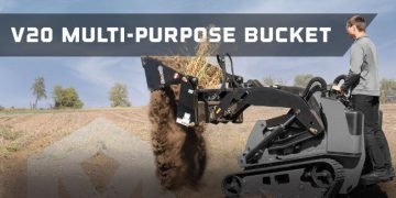 V20 Mini Skid Steer Multi-Goal Bucket: Final Versatility