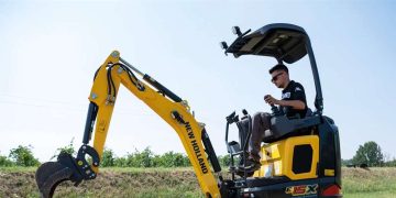 First New Holland electrical mini excavator on show
