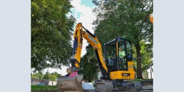 First new JCB Mini Excavator touches down in Scotland