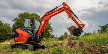 Kubota Unveils KX040-5 Mini Excavator with New Options, Cab, Hydraulics, Colours