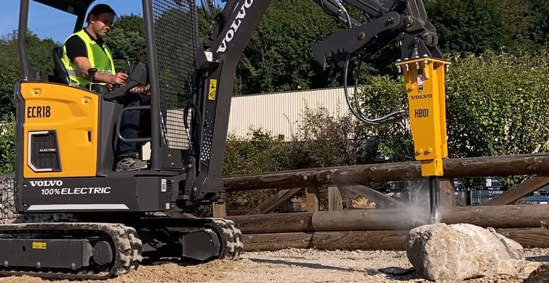 Volvo CE compact excavators get an influence spice up with new hydraulic breakers Volvo CE compact excavators get an influence spice up with new hydraulic breakers