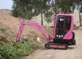 Turkish employee paints excavator crimson to make daughter smile Turkish employee paints excavator crimson to make daughter smile