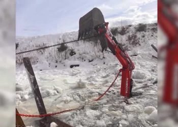 Excavator pulled from Paugus Bay after falling via ice