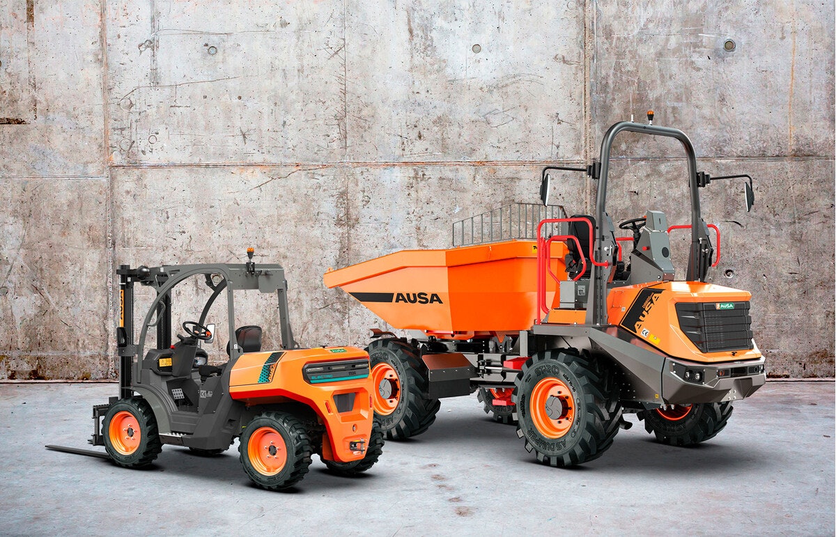 Ausa debuts new tough terrain forklifts, dumper