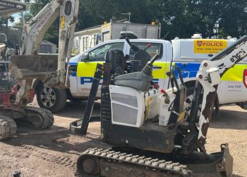 Stolen mini excavator discovered deserted in Mortimer