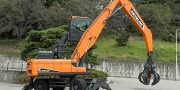 Develon’s new DX270WMH-7 Subject material Handler made for heavy lifting