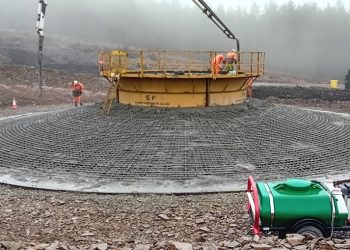 First concrete poured for Scottish wind farm First concrete poured for Scottish wind farm