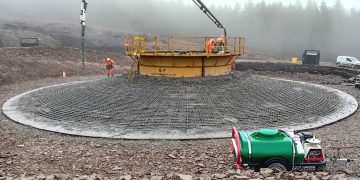 First concrete poured for Scottish wind farm