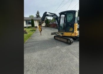 RCMP investigating robbery of excavator from Campbell River development web page