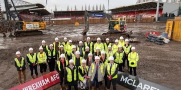 McLaren breaks flooring on Wrexham Kop