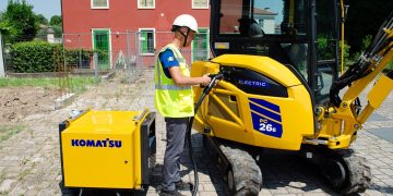 Komatsu extends electrical mini excavator vary