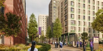 Manchester campus blocks cross Gateway 2