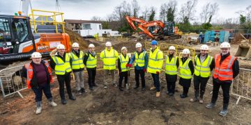 Flooring breaking for Weybridge well being centre