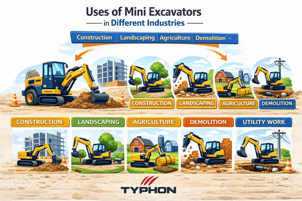 Mini Excavators in Different Industries