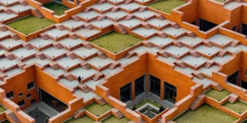 A terraced campus design impressed through ancient stepwells
