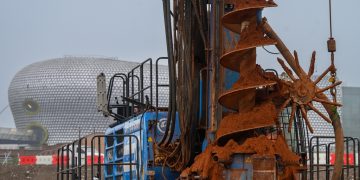 HS2 Curzon Boulevard piling completes