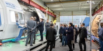 Generation assembly at WFL: Business guests from the steel slicing business enjoy innovation up shut