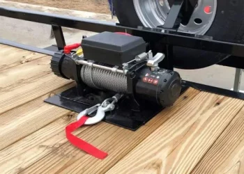 Automobile Trailer Winch Setup