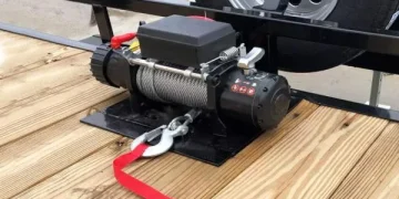 Automobile Trailer Winch Setup
