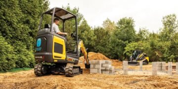 New electrical excavator, loader provides muscle with out the noise
