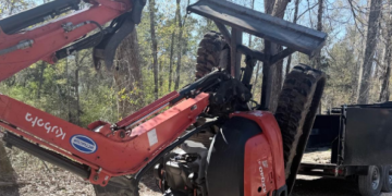 Operator injured after gadget overturns