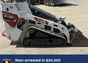 Guy arrested in ,000 mini excavator robbery