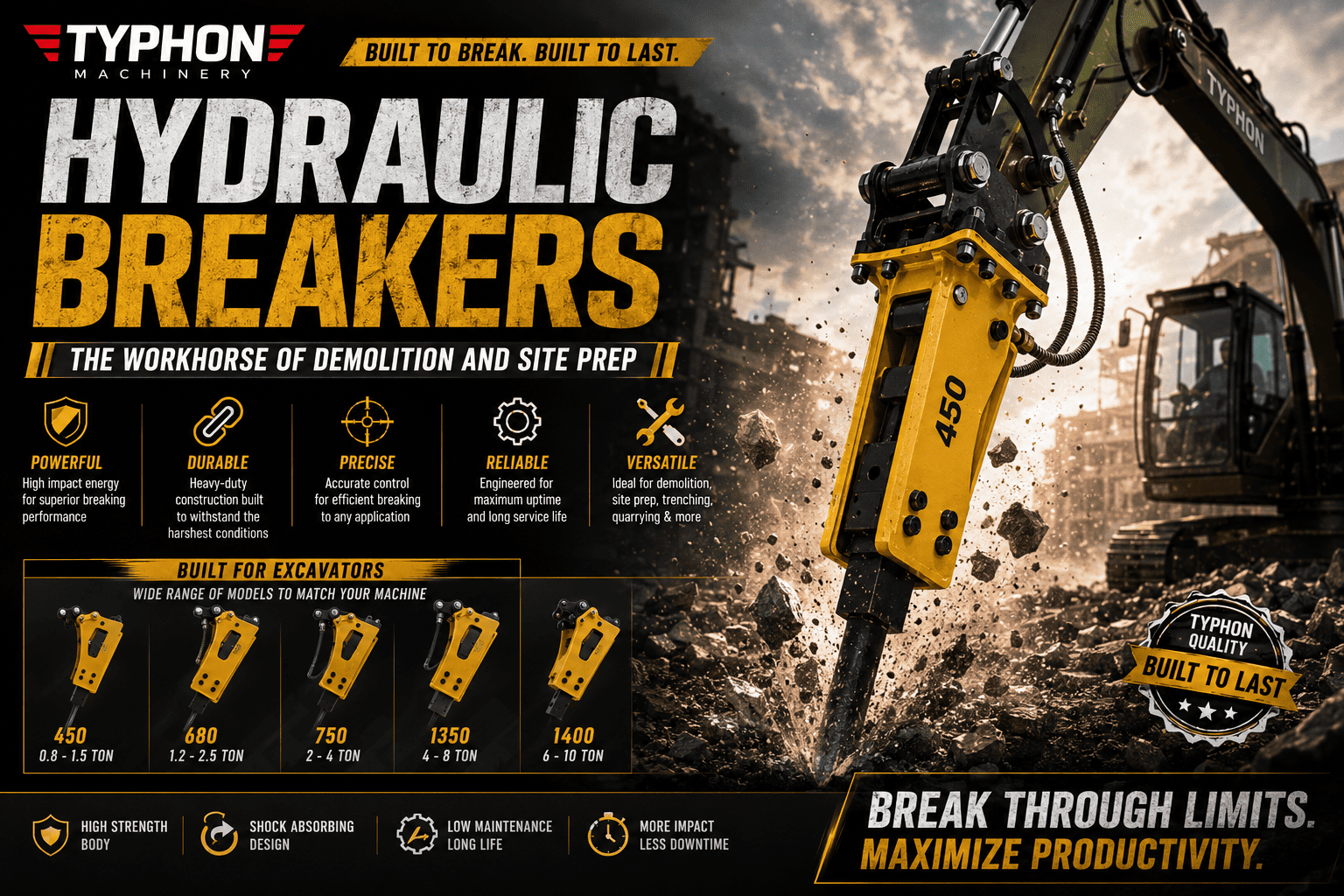 Roller Compactors with Spikes - Machinery Asia Hydraulic Breakers
