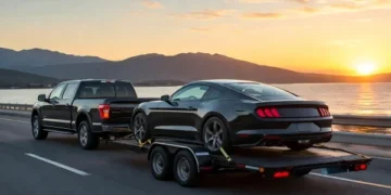 Towing a Automotive on a Trailer Safely and Appropriately
