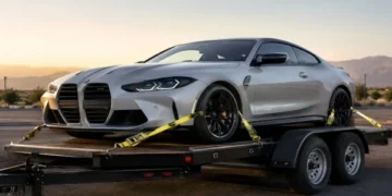 Best possible Approach to Strap Automotive on Trailer