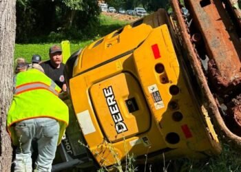 Mini-excavator roll over rescue by means of Rhea County first responders leads to clinical airlift