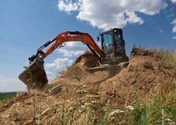 Develon upgrades DX35Z-7 mini excavator with new engine