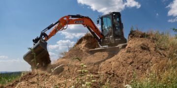 Develon upgrades DX35Z-7 mini excavator with new engine