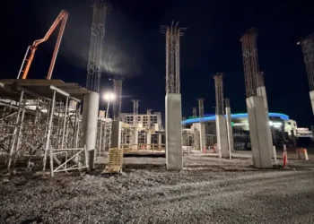 Flintco-Mortenson JV starts concrete deck at 0M Oklahoma Town NBA area