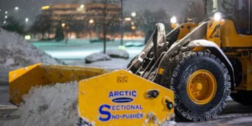 Transparent Parking So much Quicker: The Newest Snow Pushers for Skid Steers, CTLs